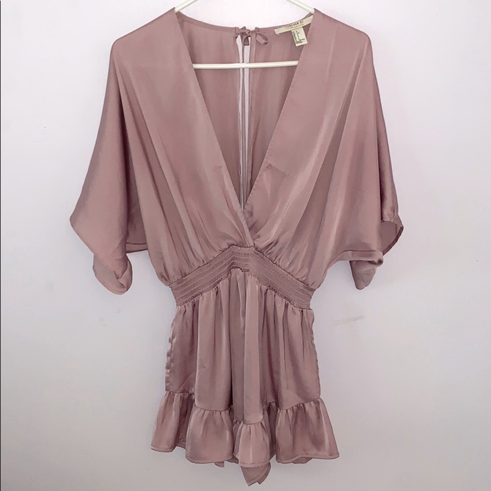 Forever 21 purple satin romper